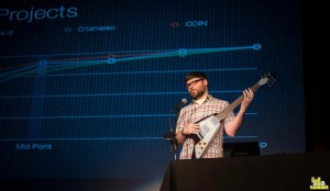 My presentation at the Full Indie Summit (Guitar Photoshopped)